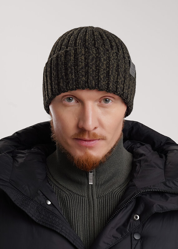 CLEVER Шапка 573851 453812ап чёрный/т.хаки