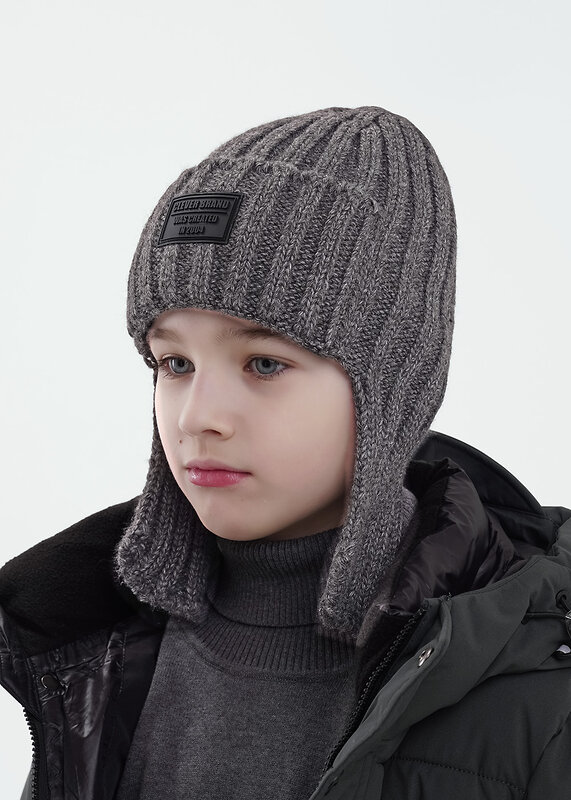 CLEVER Шапка 573853 454367ап флис меланж серый