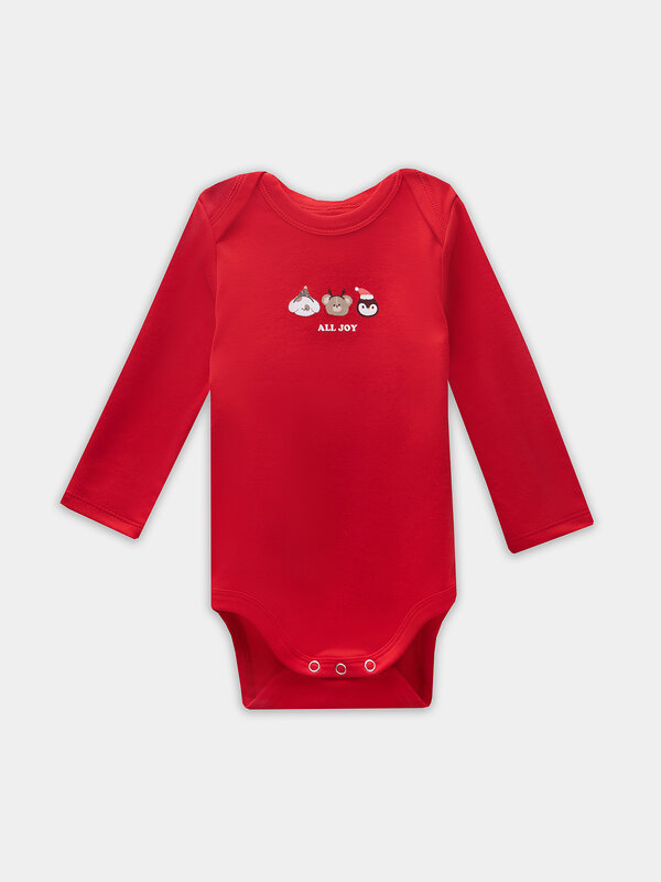 MARK FORMELLE Боди детское 573918 13016-2 огненный красный +изумруд +печать