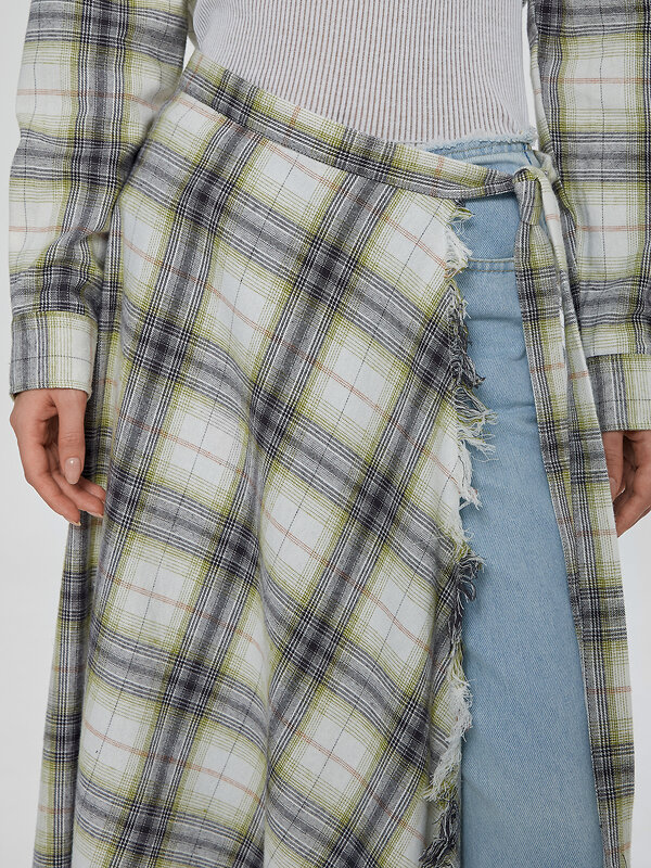 MARK FORMELLE Юбка 574135 152818 бежево -серая клетка