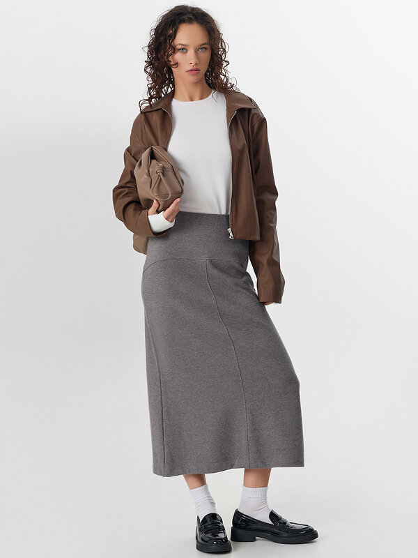 MARK FORMELLE Юбка 574140 152821 серый меланж Gulle