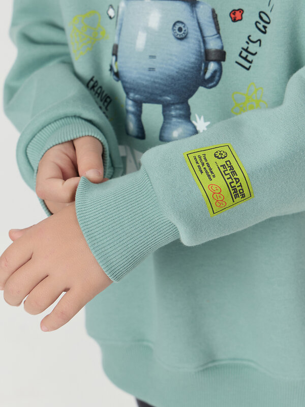 MARK FORMELLE Худи 574149 123416 шалфей +печать