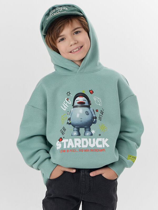 MARK FORMELLE Худи 574149 123416 шалфей +печать