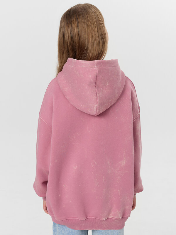 MARK FORMELLE Худи 574151 127979 ACID WASH пыльно -розовый +печать