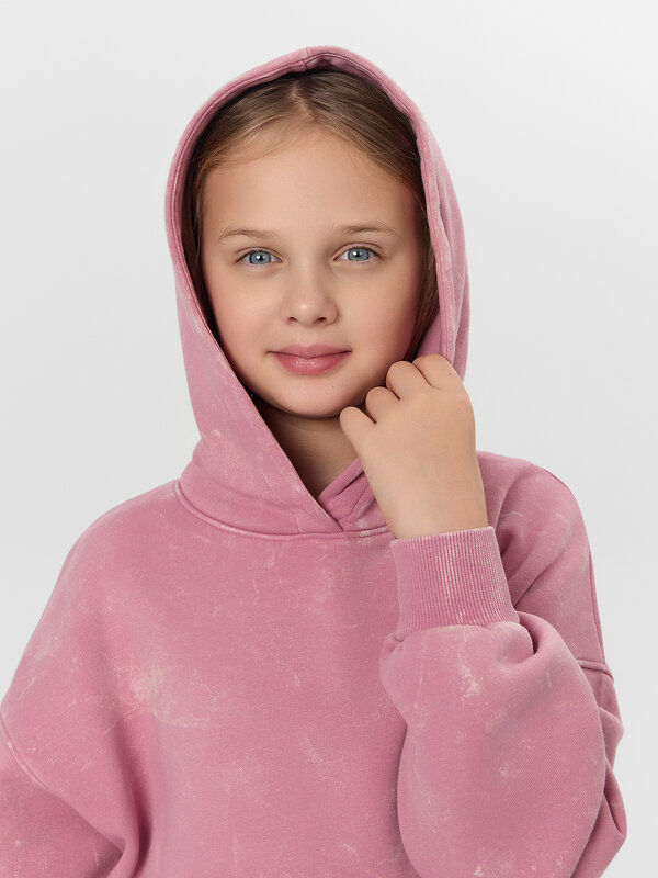 MARK FORMELLE Худи 574151 127979 ACID WASH пыльно -розовый +печать