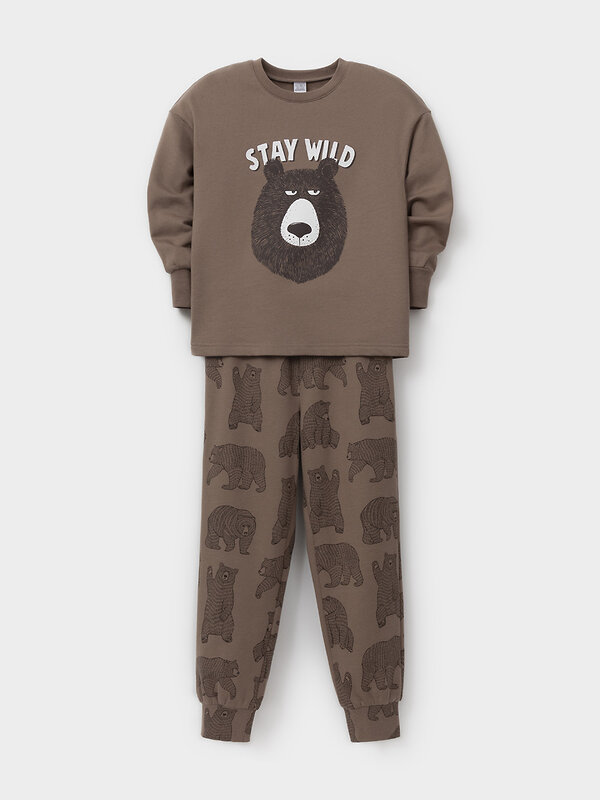 CROCKID Пижама 574168 К 1567 коричневый