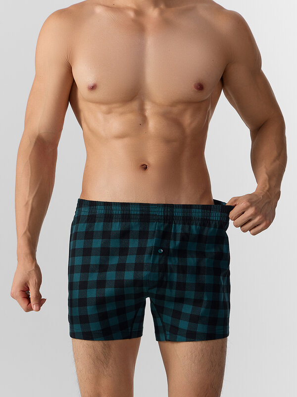 MARK FORMELLE Трусы 574194 411152 черная клетка на зеленом