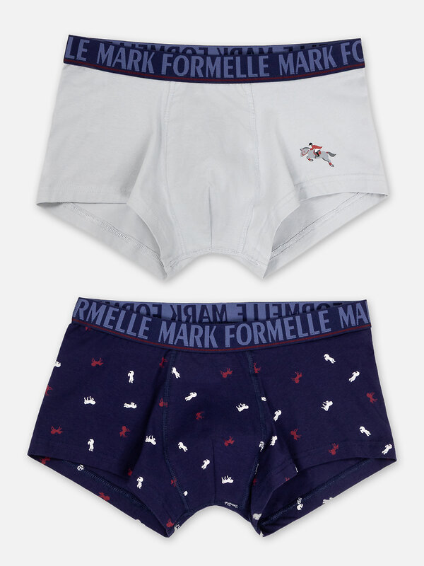 MARK FORMELLE Трусы 574212 411188-2 св.серый +лошади на т.синем
