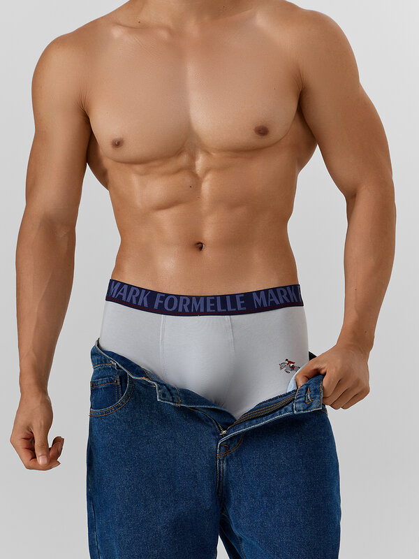MARK FORMELLE Трусы 574212 411188-2 св.серый +лошади на т.синем