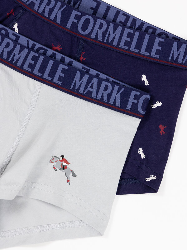 MARK FORMELLE Трусы 574212 411188-2 св.серый +лошади на т.синем