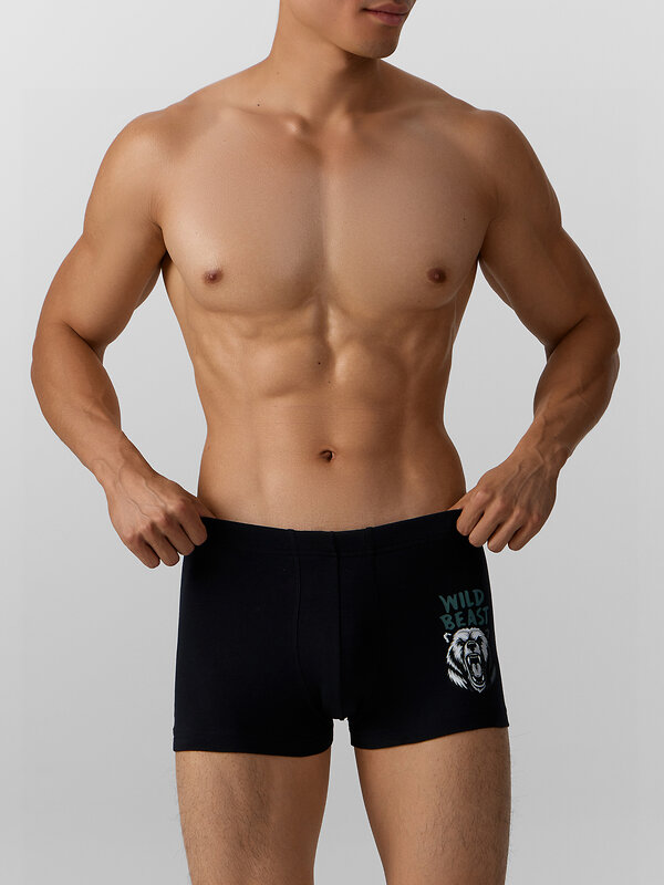 MARK FORMELLE Трусы 574218 411229-2 черный +медведи на сером меланже