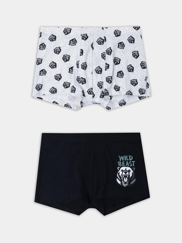 MARK FORMELLE Трусы 574218 411229-2 черный +медведи на сером меланже