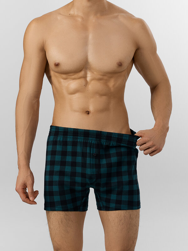 MARK FORMELLE Трусы 574219 411152-2 черная клетка на зеленом +пряники на черном