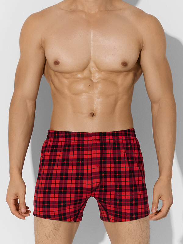 MARK FORMELLE Трусы 574221 411152-2 черная клетка на красном +мелкая набивка на черном