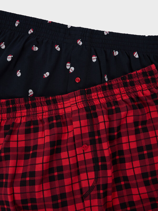 MARK FORMELLE Трусы 574221 411152-2 черная клетка на красном +мелкая набивка на черном