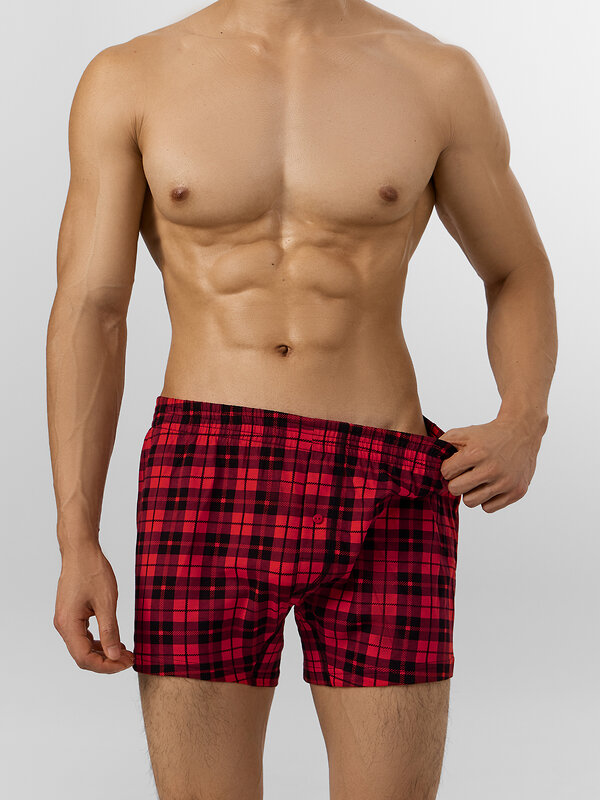 MARK FORMELLE Трусы 574221 411152-2 черная клетка на красном +мелкая набивка на черном