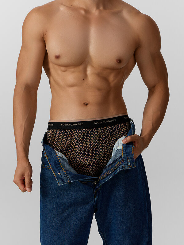 MARK FORMELLE Трусы 574222 411228-2 беж узор на черном +бежевый