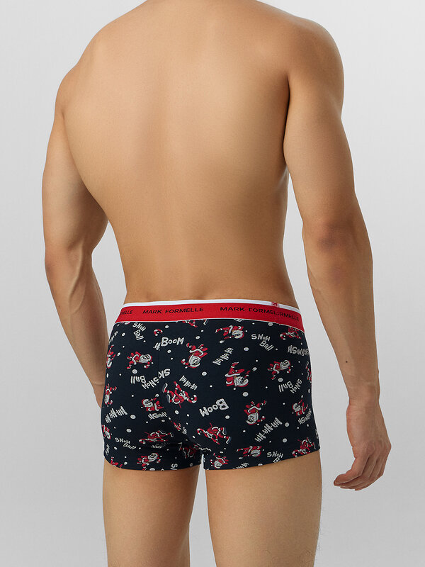 MARK FORMELLE Трусы 574230 411124-3 Деды морозы на черном +красный +ч.клетка на красном