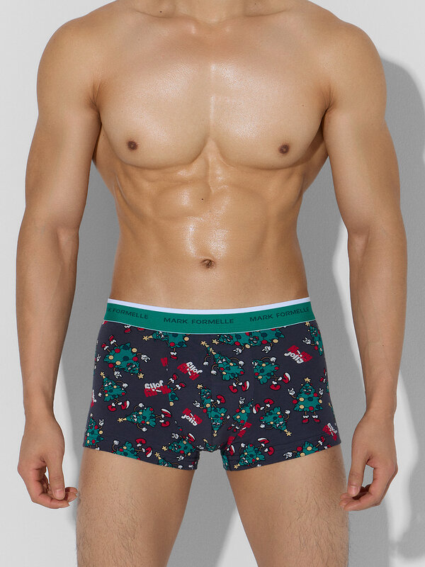 MARK FORMELLE Трусы 574232 411124-3 елки на черном +зеленый +ч.клетка на зеленом