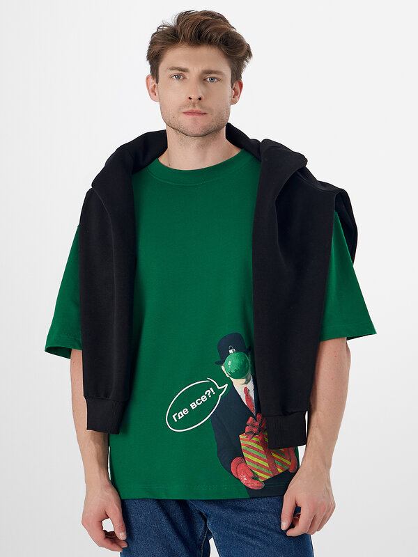 MARK FORMELLE Футболка 574245 111883 изумруд +печать