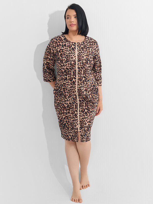 MARK FORMELLE Халат 574259 552266-1 леопард на песочном