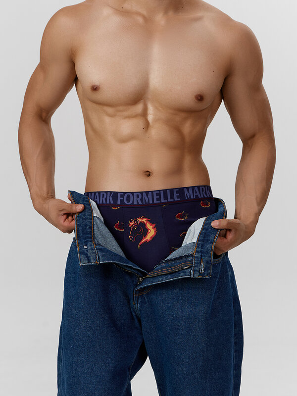 MARK FORMELLE Трусы 574302 411228 огненные лошади на т.синем