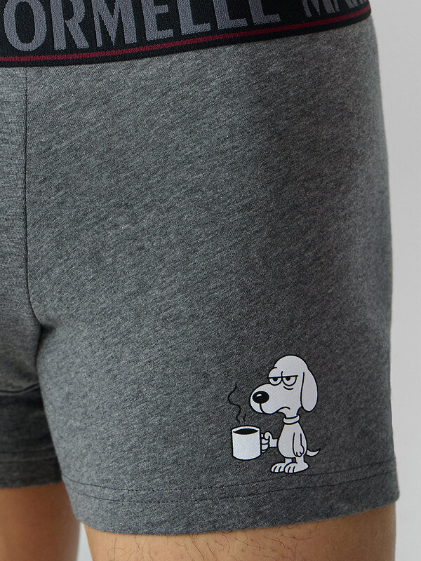 MARK FORMELLE Трусы 574312 411221 меланж темно-серый+печать