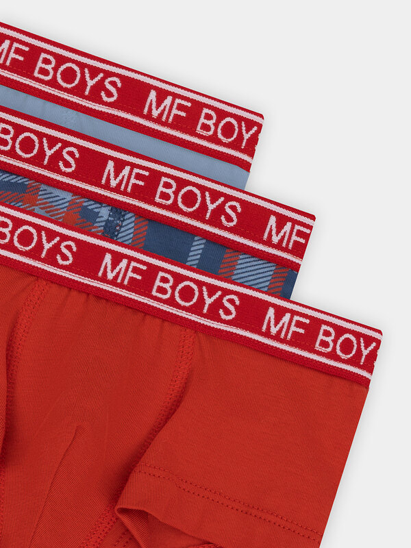 MARK FORMELLE Трусы 574350 413354-3 серо -голубой +ярко -красный +красно -синяя клетка