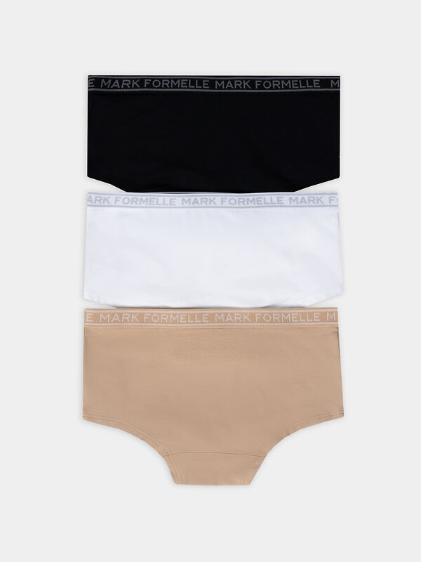 MARK FORMELLE Трусы 574361 417728-3 белый + обжаренный миндаль + черный
