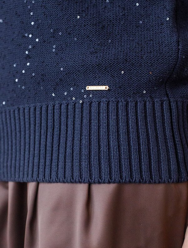 VILATTE Джемпер 574368 D39.624 темно-синий