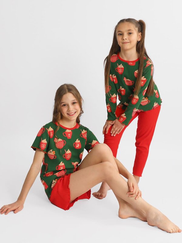 Соль&Перец Пижама 574370 SP0439KF зелено-красный