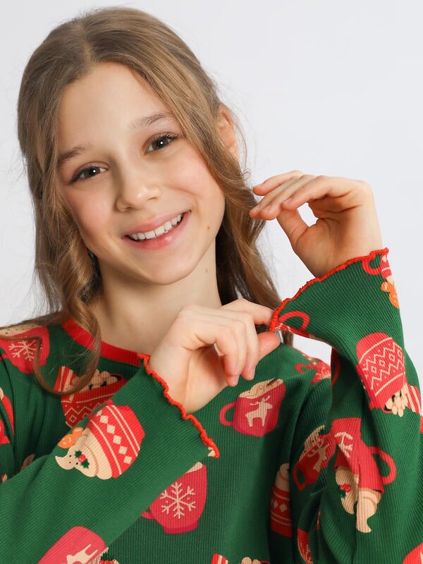 Соль&Перец Пижама 574371 SP0440KF зелено-красный