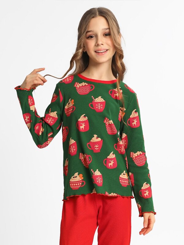 Соль&Перец Пижама 574371 SP0440KF зелено-красный