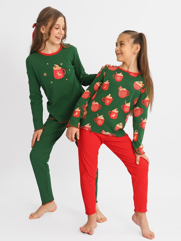 Соль&Перец Пижама 574371 SP0440KF зелено-красный