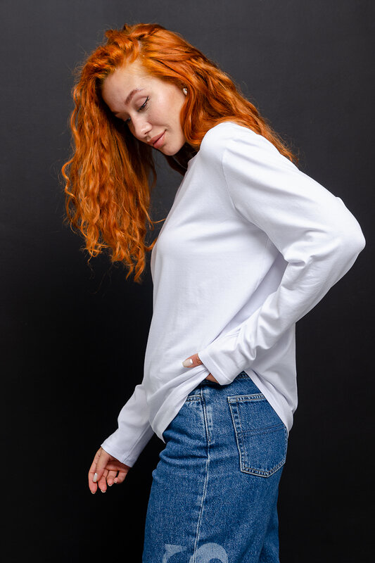 Натали Лонгслив 574378 14403 белый+черный