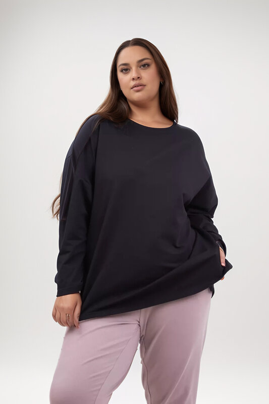 Натали Лонгслив 574378 14403 белый+черный