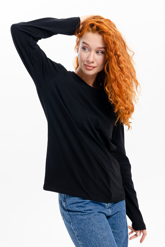 Натали Лонгслив 574378 14403 белый+черный