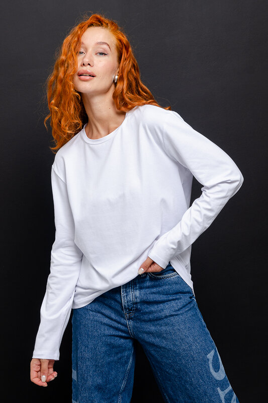 Натали Лонгслив 574378 14403 белый+черный