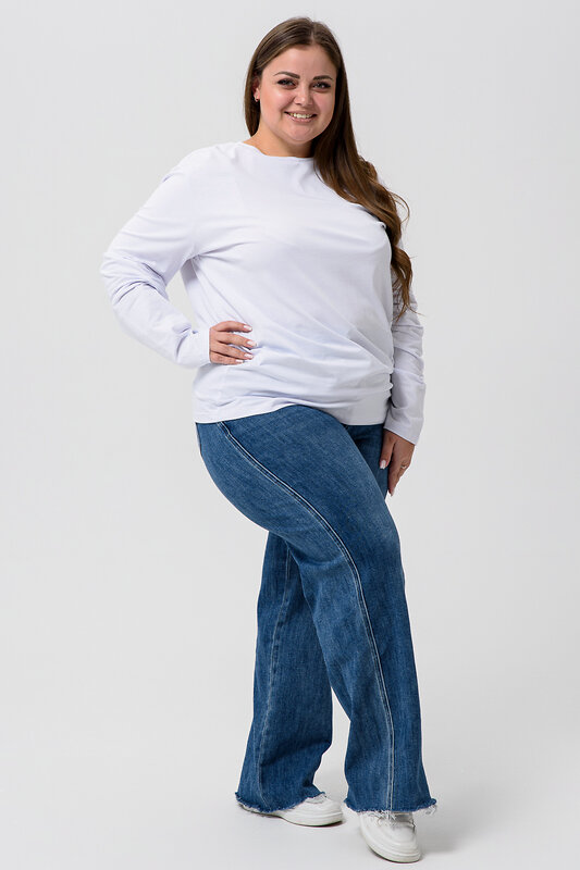 Натали Лонгслив 574378 14403 белый+черный