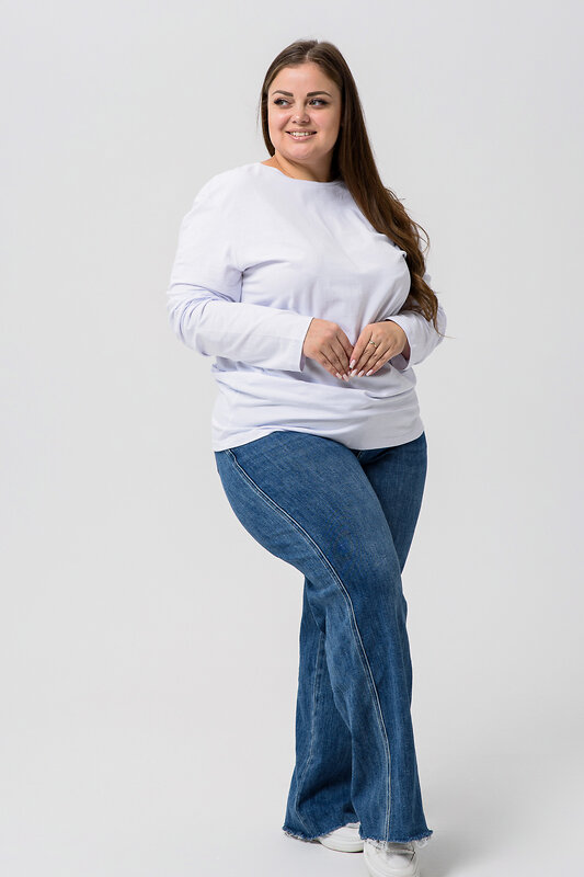 Натали Лонгслив 574378 14403 белый+черный