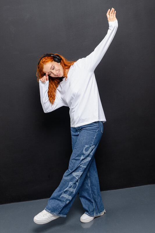 Натали Лонгслив 574378 14403 белый+черный