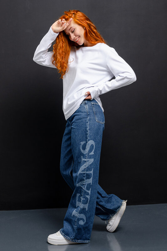 Натали Лонгслив 574378 14403 белый+черный