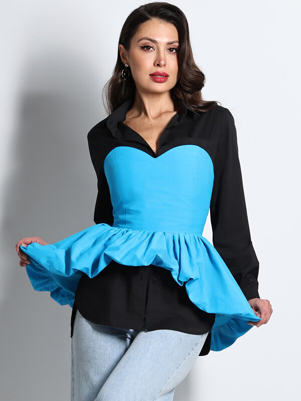 DStrend Блузка 574428 ЮС-0990 Лазурный