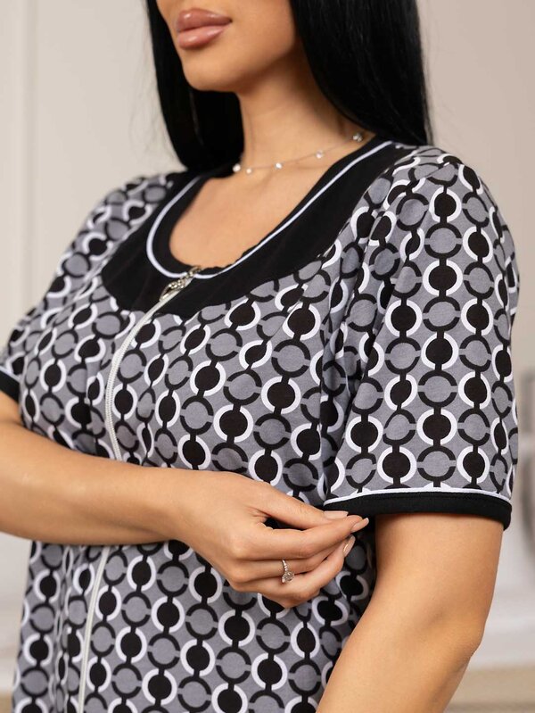 Текс-плюс Халат 574480 НФ-00245287 Черный, серый