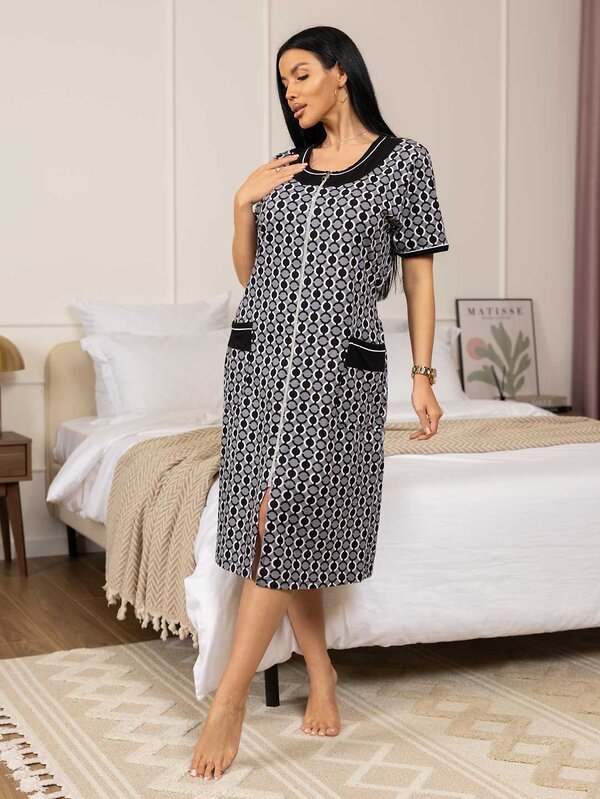 Текс-плюс Халат 574480 НФ-00245287 Черный, серый