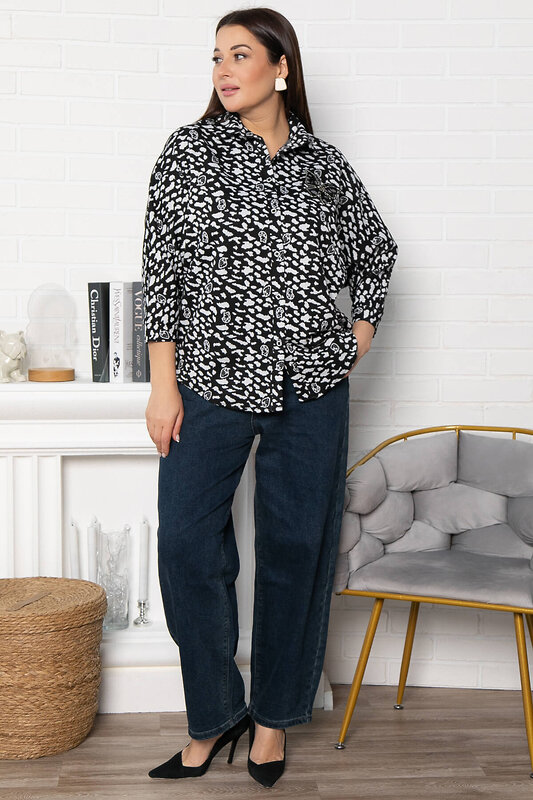 LT Collection Рубашка 574602 Б14984-4М черный