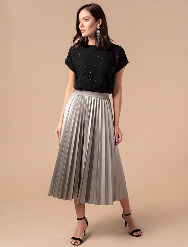 VILATTE Джемпер 574652 D39.569 черный_пайетки