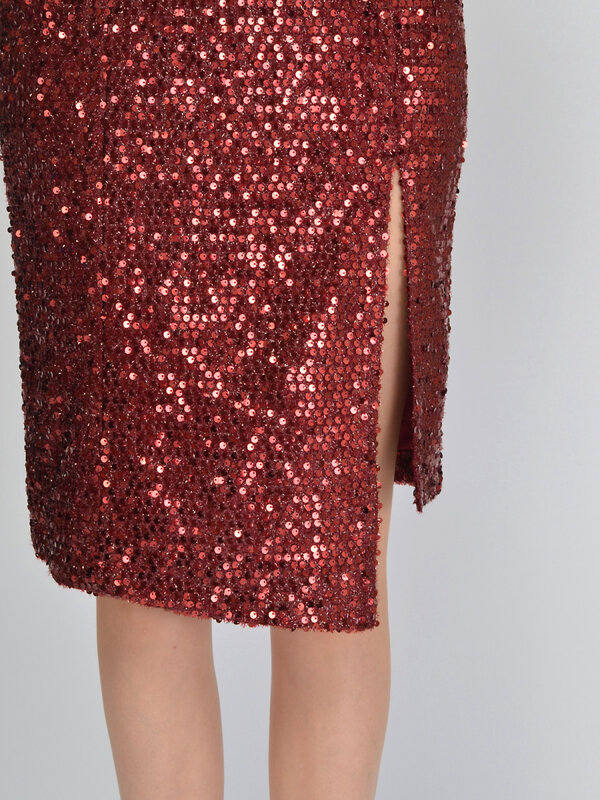 VISERDI Платье 574720 10456-крс 4351540 бордовый