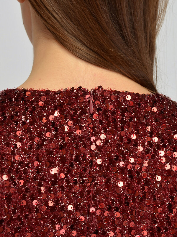 VISERDI Платье 574720 10456-крс 4351540 бордовый