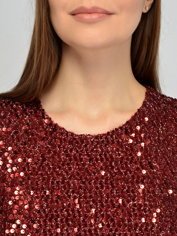 VISERDI Платье 574720 10456-крс 4351540 бордовый